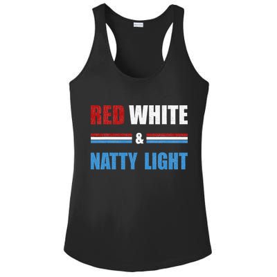 Red White & Natty Light For Wo Beer Lovers amusing Ladies PosiCharge Competitor Racerback Tank