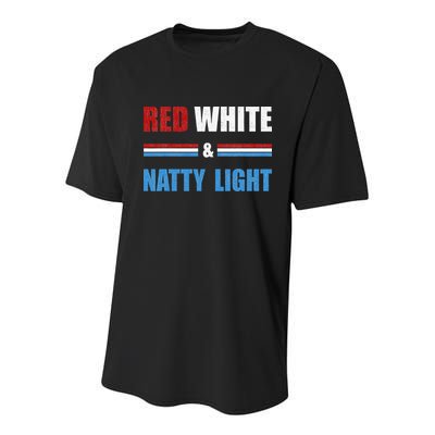 Red White & Natty Light For Wo Beer Lovers amusing Youth Performance Sprint T-Shirt