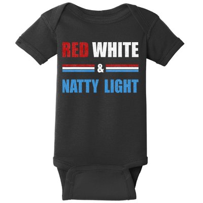 Red White & Natty Light For Wo Beer Lovers amusing Baby Bodysuit