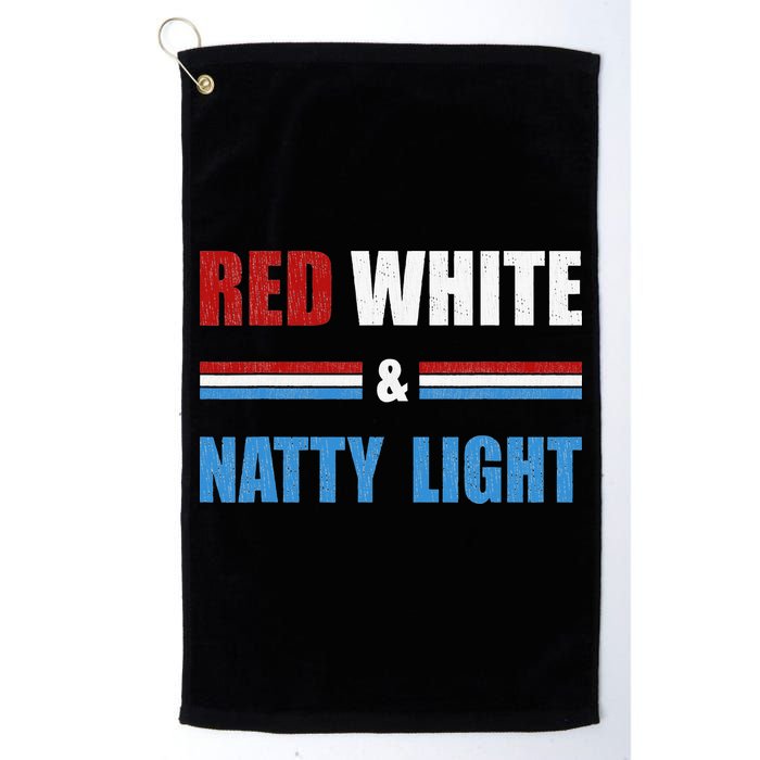 Red White & Natty Light For Wo Beer Lovers amusing Golf Towel