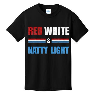 Red White & Natty Light For Wo Beer Lovers amusing Kids T-Shirt