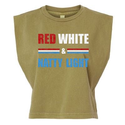 Red White & Natty Light For Wo Beer Lovers amusing Garment-Dyed Women's Muscle Tee