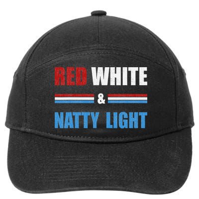 Red White & Natty-Light For Wo Beer Lovers amusing 7-Panel Snapback Hat