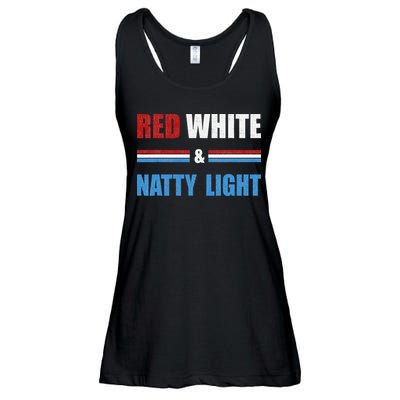 Red White & Natty-Light For Wo Beer Lovers amusing Ladies Essential Flowy Tank