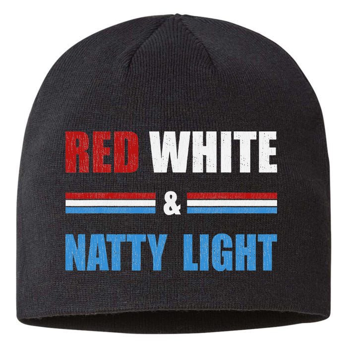 Red White & Natty-Light For Wo Beer Lovers amusing Sustainable Beanie