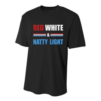 Red White & Natty-Light For Wo Beer Lovers amusing Youth Performance Sprint T-Shirt