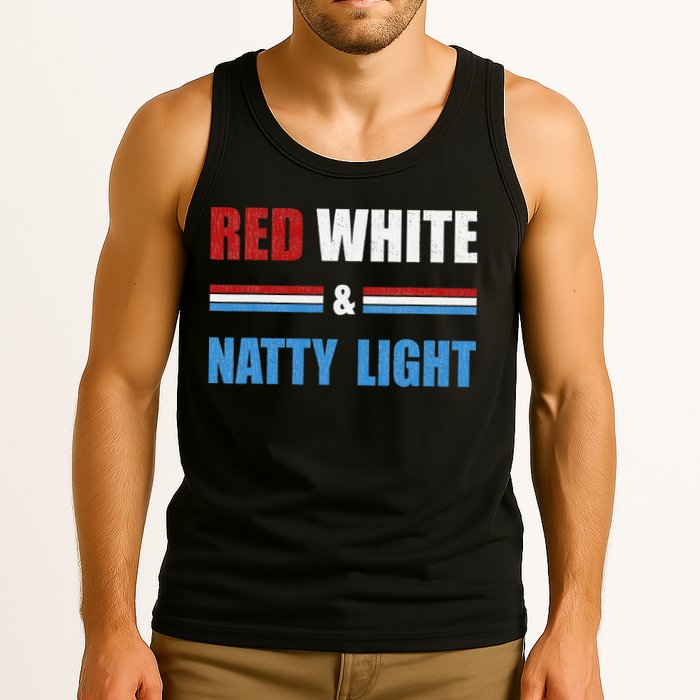 Red White & Natty-Light For Wo Beer Lovers amusing Tank Top