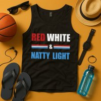 Red White & Natty-Light For Wo Beer Lovers amusing Tank Top