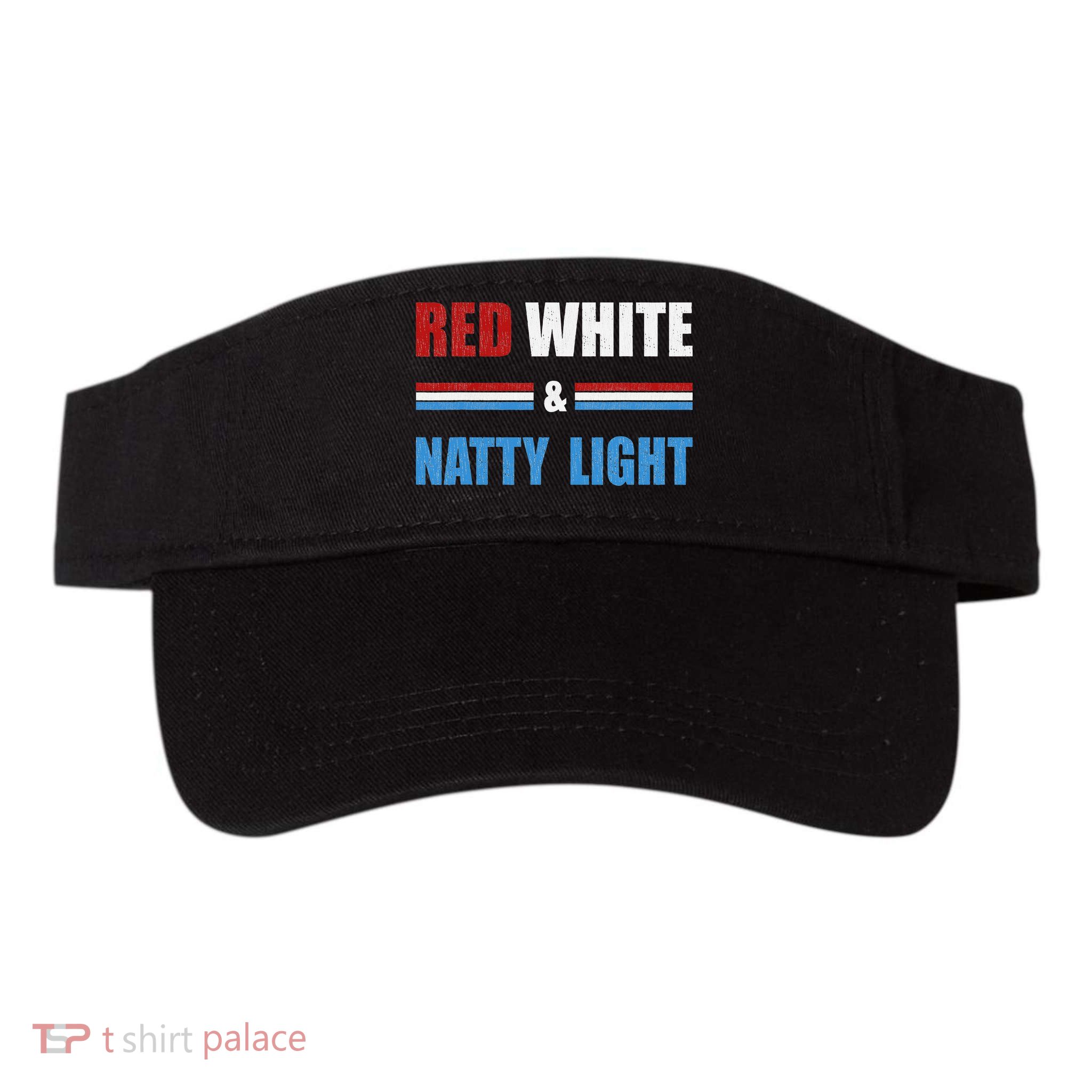Red White & Natty-Light For Wo Beer Lovers amusing Visor