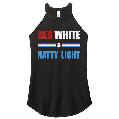 Red White & Natty-Light For Wo Beer Lovers amusing Women's Perfect Tri Rocker Tank