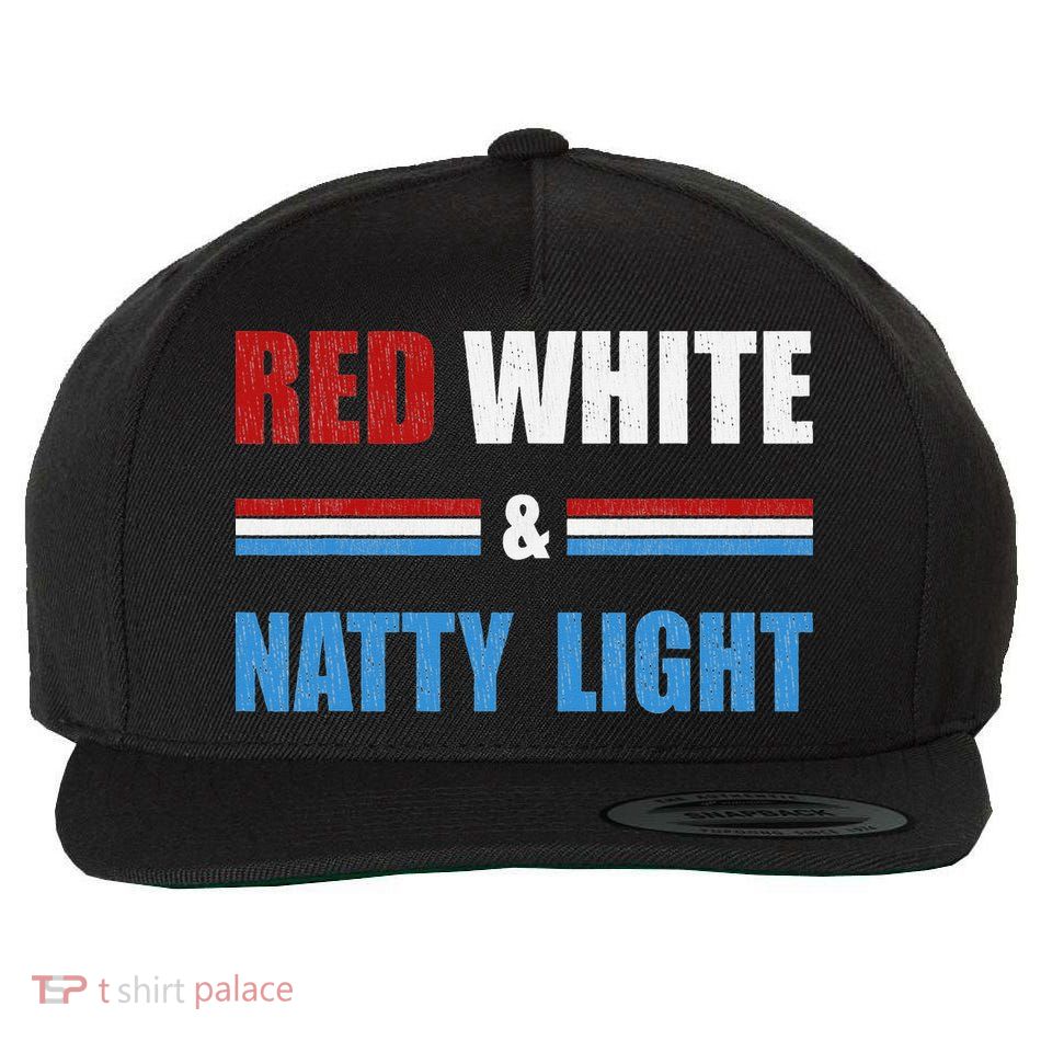 Red White & Natty-Light For Wo Beer Lovers amusing Wool Snapback Cap