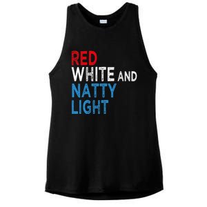 Red White & Natty Light For Men Women Beer Lovers Amusing Ladies PosiCharge Tri-Blend Wicking Tank