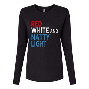 Red White & Natty Light For Men Women Beer Lovers Amusing Womens Cotton Relaxed Long Sleeve T-Shirt