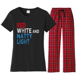 Red White & Natty Light For Men Women Beer Lovers Amusing Women's Flannel Pajama Set