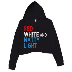 Red White & Natty Light For Men Women Beer Lovers Amusing Crop Fleece Hoodie