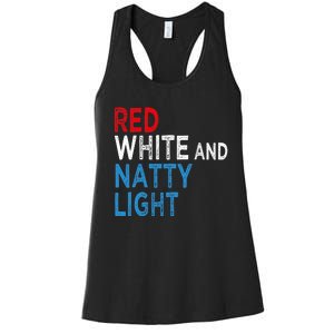 Red White & Natty Light For Men Women Beer Lovers Amusing Women's Racerback Tank