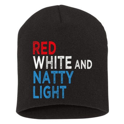 Red White & Natty Light For Men Women Beer Lovers Amusing Short Acrylic Beanie