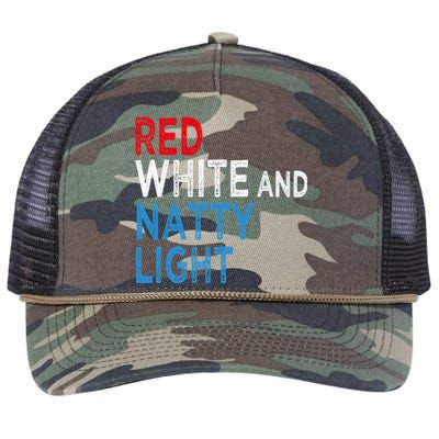 Red White & Natty Light For Men Women Beer Lovers Amusing Retro Rope Trucker Hat Cap