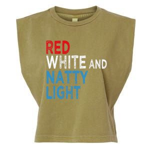 Red White & Natty Light For Men Women Beer Lovers Amusing Garment-Dyed Women's Muscle Tee