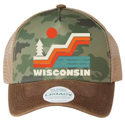 Retro Wisconsin Outdoors Nature Legacy Tie Dye Trucker Hat