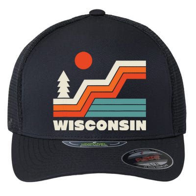 Retro Wisconsin Outdoors Nature Flexfit Unipanel Trucker Cap