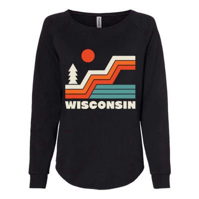 Retro Wisconsin Outdoors Nature Womens California Wash Sweatshirt