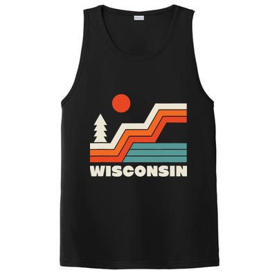 Retro Wisconsin Outdoors Nature PosiCharge Competitor Tank