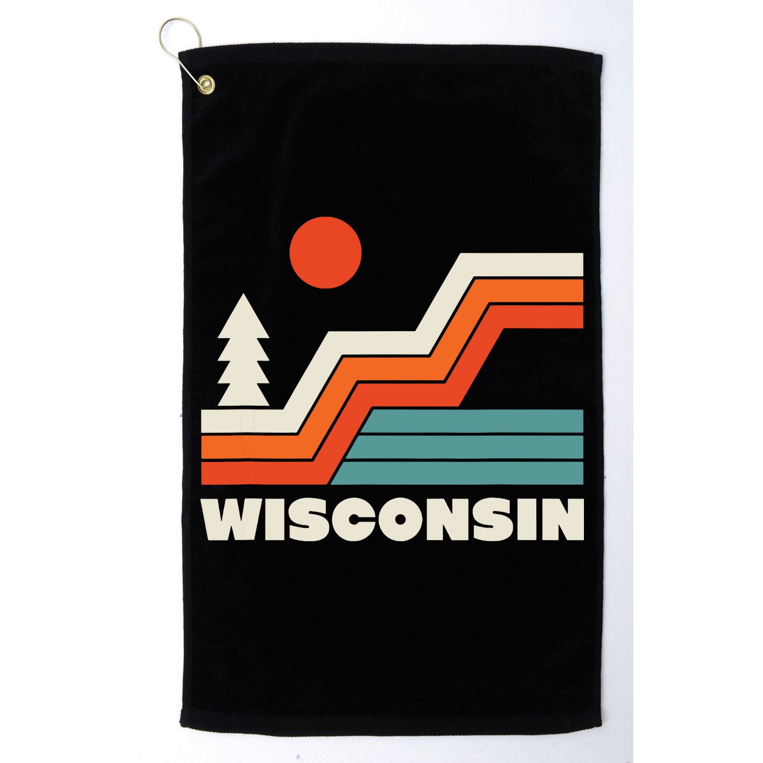 Retro Wisconsin Outdoors Nature Golf Towel