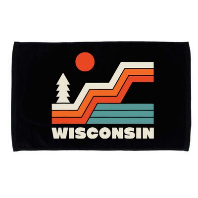 Retro Wisconsin Outdoors Nature Microfiber Hand Towel