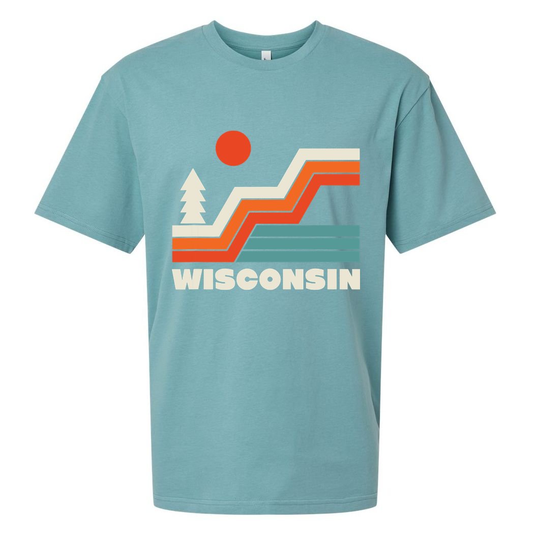 Retro Wisconsin Outdoors Nature Sueded Cloud Jersey T-Shirt