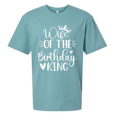 Retro Wife Of The Birthday King Husband Bday Party For Him Gift Sueded Cloud Jersey T-Shirt