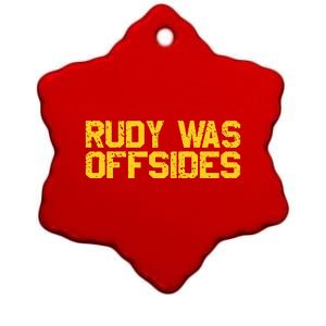 Rudy Was Offsides Red South California Funny Rivalry Fan Ceramic Star Ornament