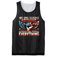 Retro We Owe Illegals Nothing We Owe Our Veterans Everything Mesh Reversible Basketball Jersey Tank