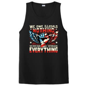 Retro We Owe Illegals Nothing We Owe Our Veterans Everything PosiCharge Competitor Tank