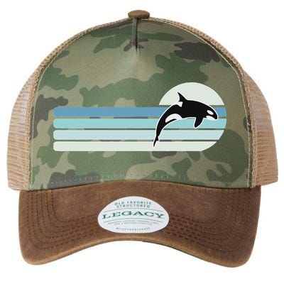 Retro Whale Orca Legacy Tie Dye Trucker Hat