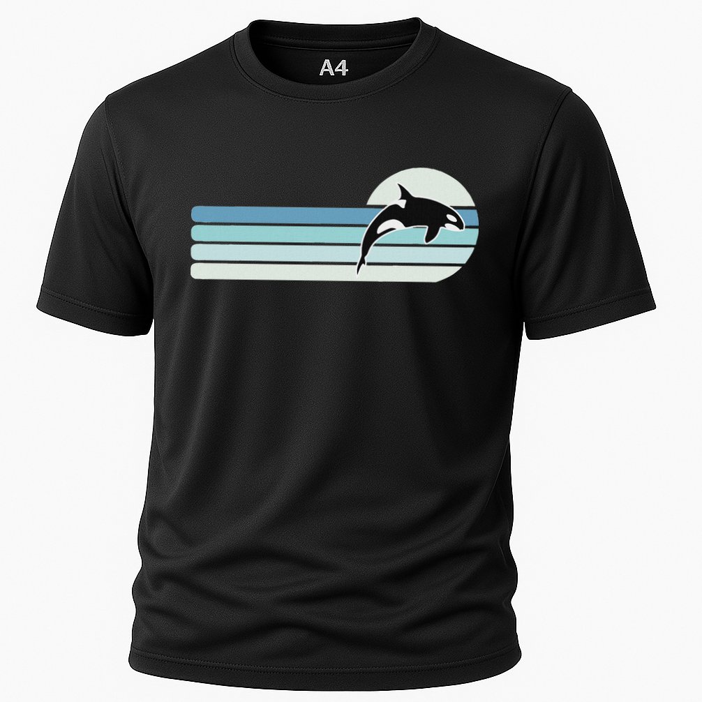 Retro Whale Orca Performance Shirt