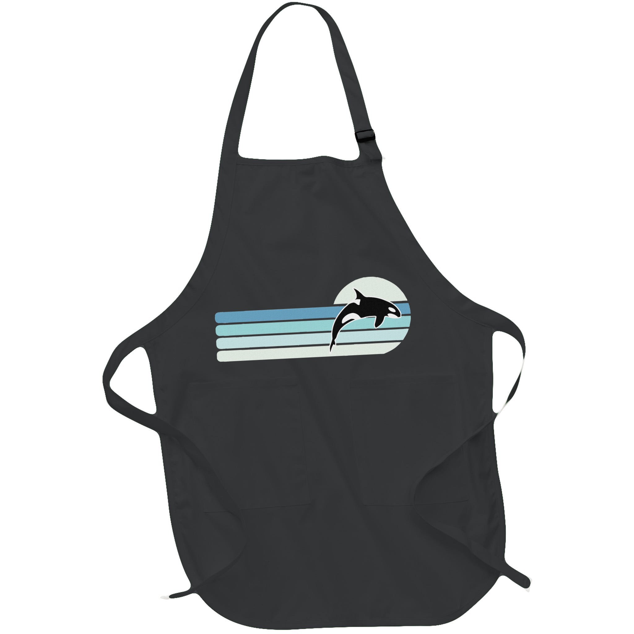 Retro Whale Orca Apron