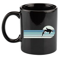 Retro Whale Orca 11oz C Handle Ceramic Mug