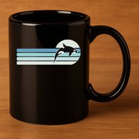 Retro Whale Orca 11oz C Handle Ceramic Mug