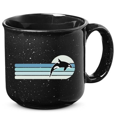 Retro Whale Orca 15oz Campfire Ceramic Mug