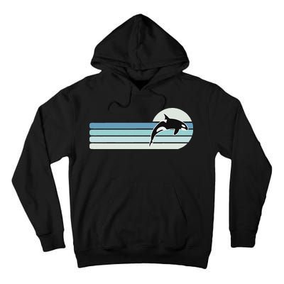 Retro Whale Orca Tall Hoodie