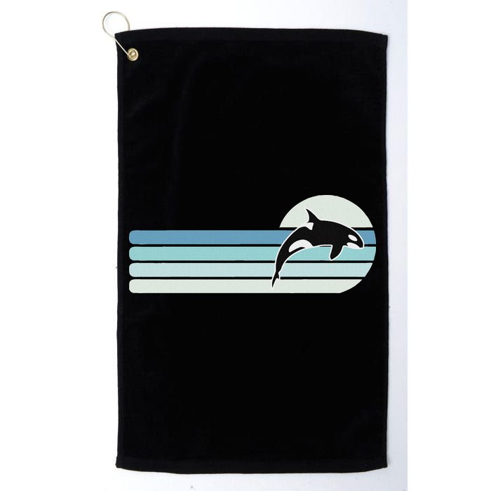 Retro Whale Orca Golf Towel