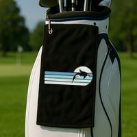 Retro Whale Orca Golf Towel