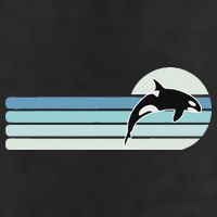 Retro Whale Orca Golf Towel