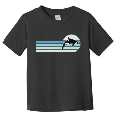 Retro Whale Orca Toddler T-Shirt