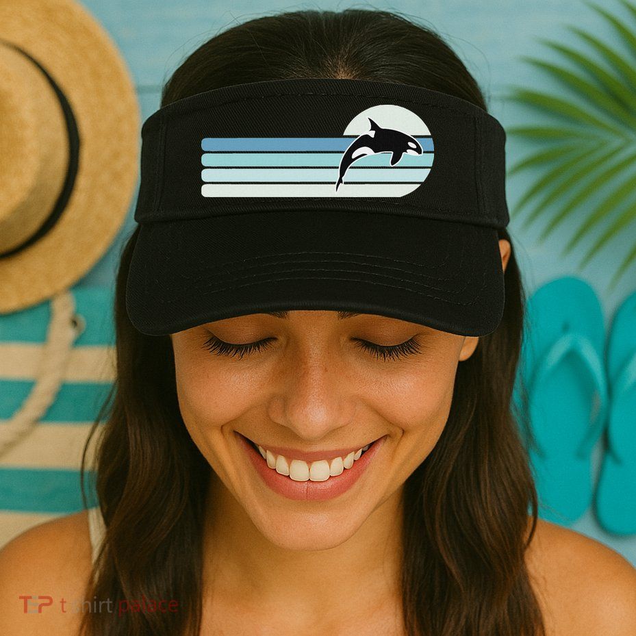 Retro Whale Orca Visor