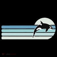 Retro Whale Orca Wool Snapback Cap