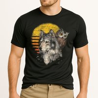 Retro Wolf Owl Cooling Performance Crew T-Shirt