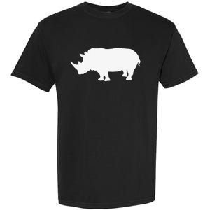 Rhino White Print Long Sleeve Rhino Garment-Dyed Heavyweight T-Shirt