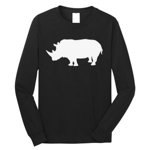 Rhino White Print Long Sleeve Rhino Long Sleeve Shirt